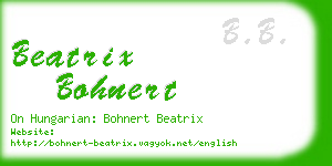 beatrix bohnert business card